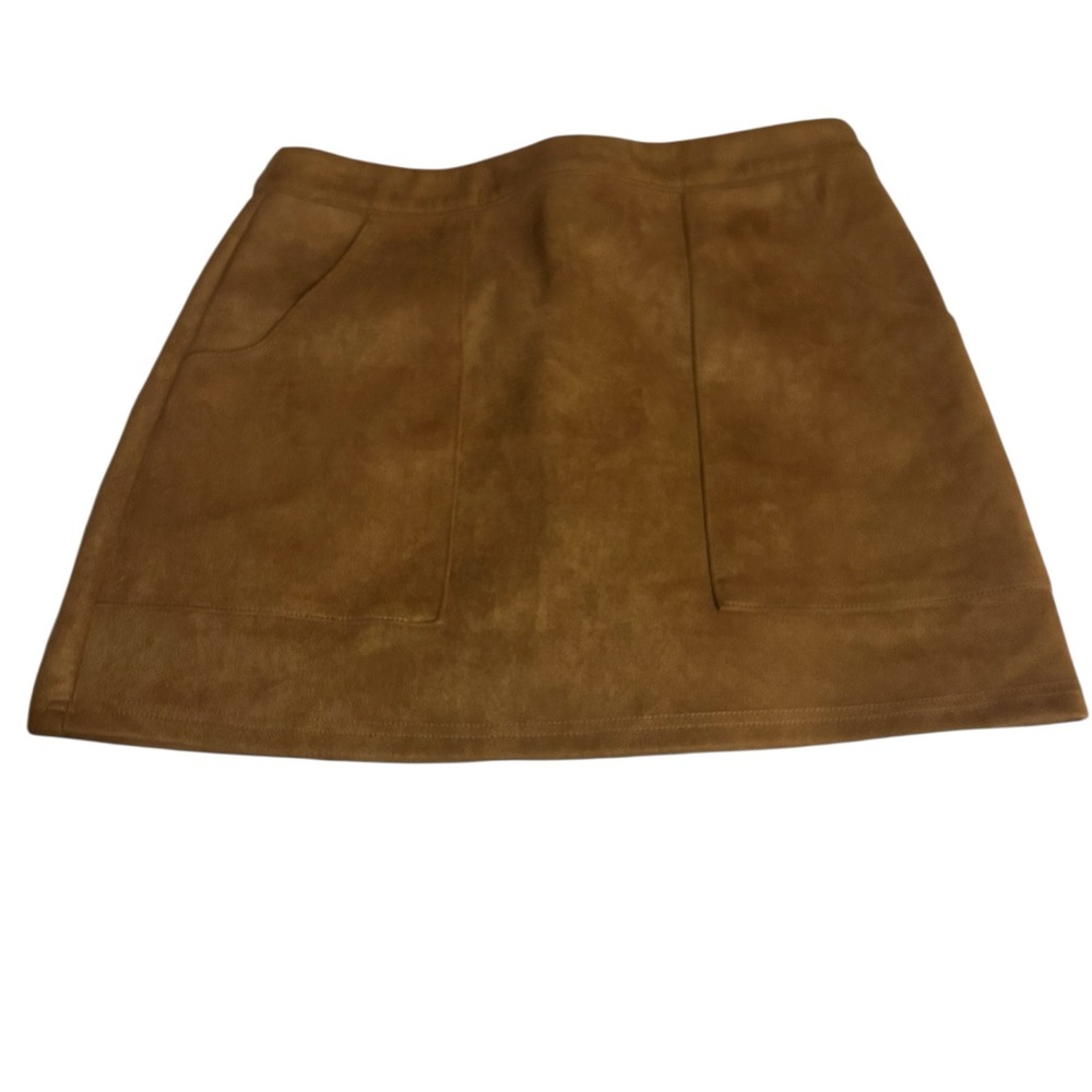 Honey Punch Brown Mini Skirt boho festival brunch bbq party date sexy mini EUC - Picture 3 of 5